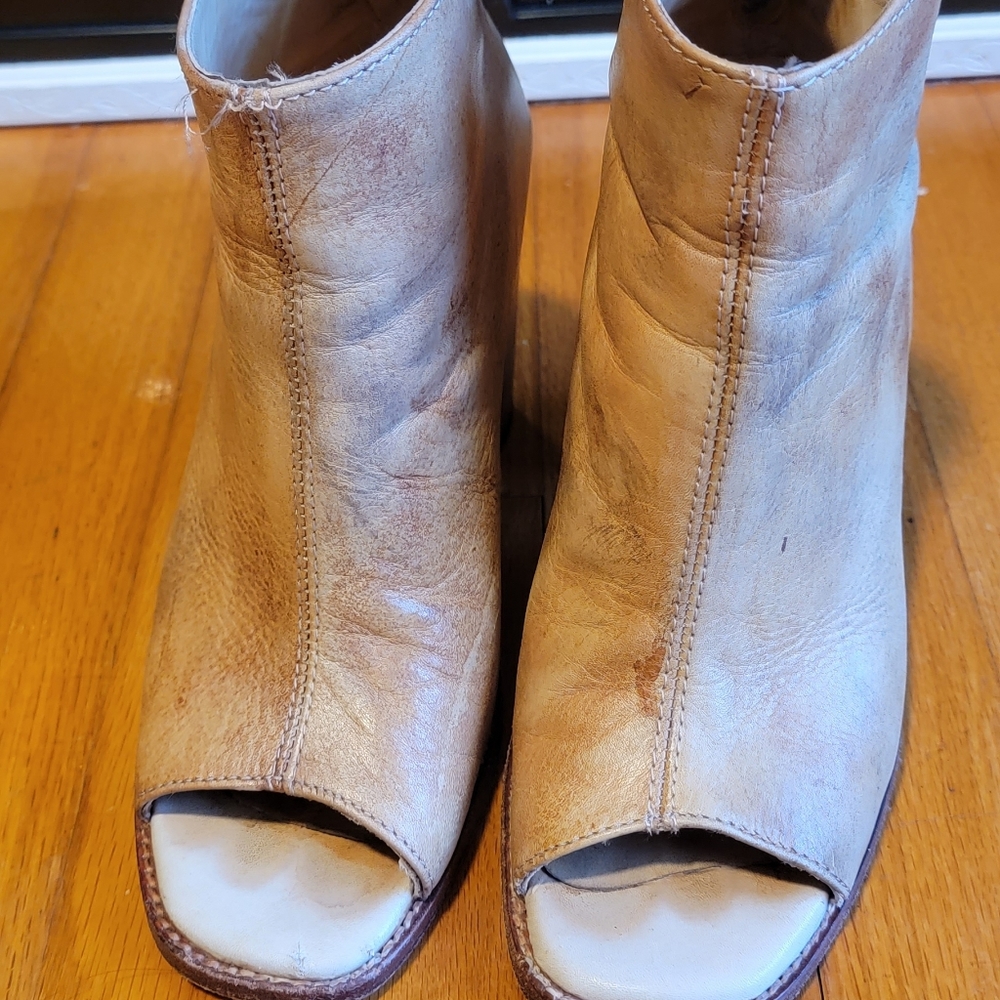 BED|STU open toe ankle boots